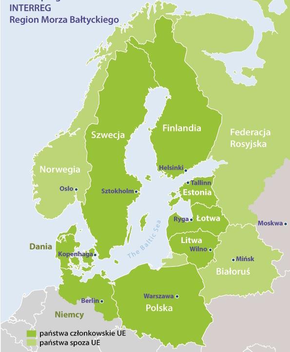 Program Region Morza Bałtyckiego 2014-2020 Wysokość dofinansowania: 75% (Niemcy, Dania,