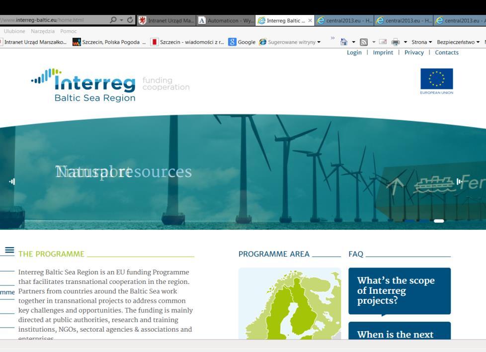 Strona internetowa: http://www.interreg-baltic.eu/how-to-apply.