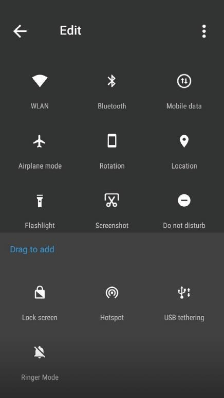 7. RESET: Dotknij, aby zresetować panel szybkich ustawień. 8. Bluetooth: Dotknij, aby włączyć funkcję Bluetooth. 9. Transmisja danych: Dotknij, aby włączyć transmisję danych komórkowych. 10.