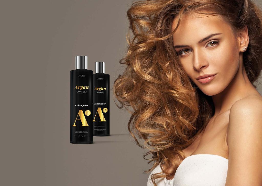 32,90 SZAMPON Z OLEJKIEM ARGANOWYM Pielęgnacyjny szampon z olejkiem arganowym, który doskonale odżywia włosy farbowane, zniszczone oraz pozbawione naturalnego blasku.