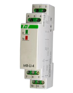Protokół Modbus RTU / Sieć M-LI-4 M-LI-4 ECH-06 Sieć komunikacyjna Wyjście impulsowe SO + moduł