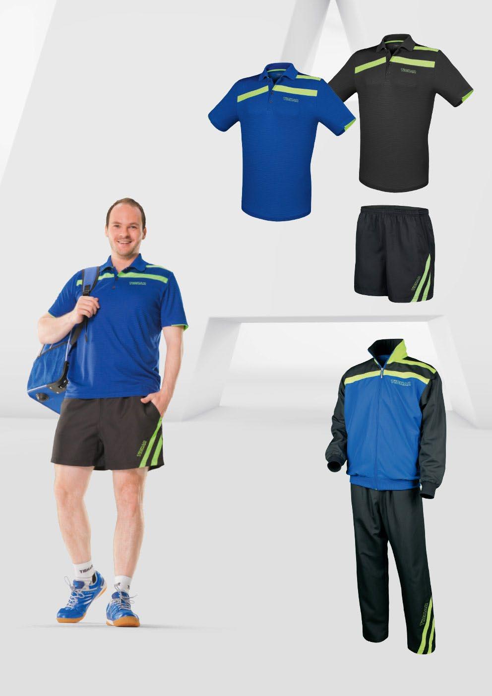 KOSZULKA STRIPE Klasyczna koszulka polo Wykonana z wygodnej mikrofibry Cool-Dry Materiał odprowadzający wilgoć W kolekcji także dziecięce rozmiary Rozmiary: Kolory: 5XS 5XL niebieski, czarny SPODENKI