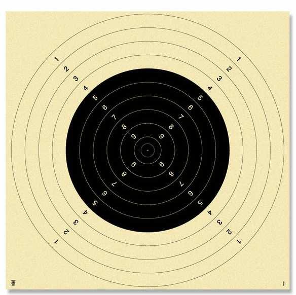 KARABIN STANDARDOWY 300 M 3 POSTAWY tarcza średnica 10 100 mm średnica 5 600 mm średnica 1 1000 mm wymiar arkusza min.