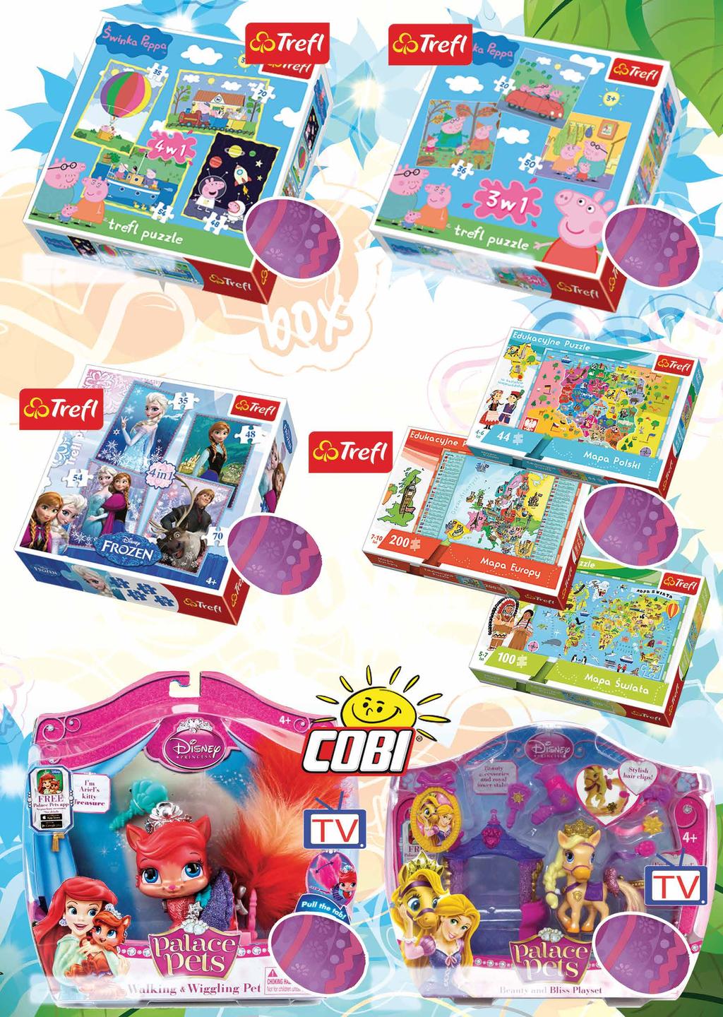 PUZZLE 4 W 1 ŚWINKA PEPPA PUZZLE 3 W 1 ŚWINKA PEPPA Zabawna grafika ze świnką Peppą, 4 układanki. Zabawna grafika ze świnką Peppą, 3 układanki.