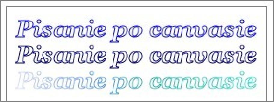 Wyprowadzanie tekstów określanie kolorów function drawtext(){ as"); var canvas = document.getelementbyid("mycanvas ); if(canvas.getcontext) { var ctx = canvas.getcontext("2d"); ctx.