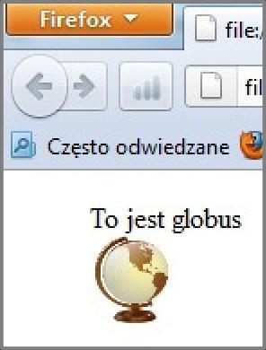 jpg" alt="globus" width="50" height="50" /> </figure> Znacznik <figure> opisuje