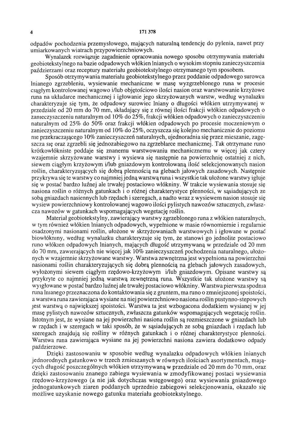 4 171 378 odpadów pochodzenia przemysłowego, mających naturalną tendencję do pylenia, nawet przy umiarkowanych wiatrach przypowierzchniowych.