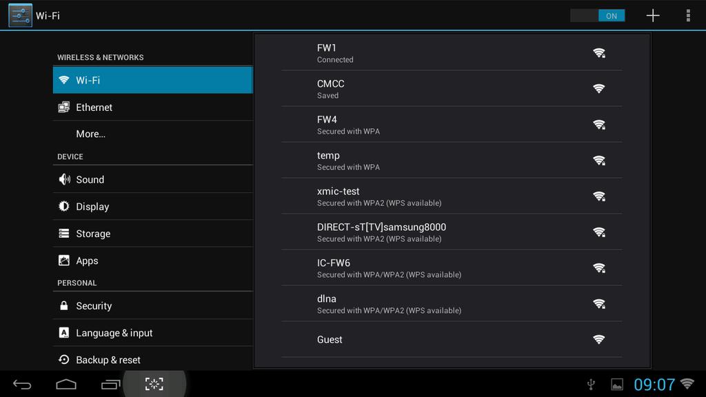 2. Ustawienia monitora 2.4-5 Ustawienia systemu Android Kliknij ikonę Settings na środkowym Home Screen (ekranie startowym) systemu Android.
