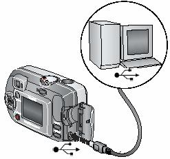 8. PODŁĄCZENIE APARATU DO KOMPUTERA Uwaga: Oprogramowanie Kodak EasyShare należy zainstalować przed podłączeniem aparatu lub stacji dokującej do komputera.