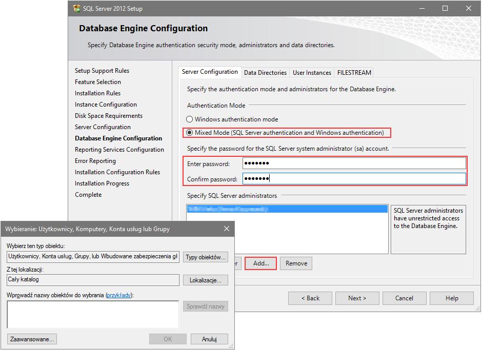 Instalacja i konfiguracja Microsoft SQL Server 2012 Express 8/13