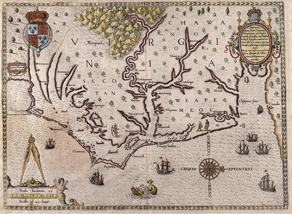 1584 87: kolonizacja Wirginii i Pn. Karoliny P.