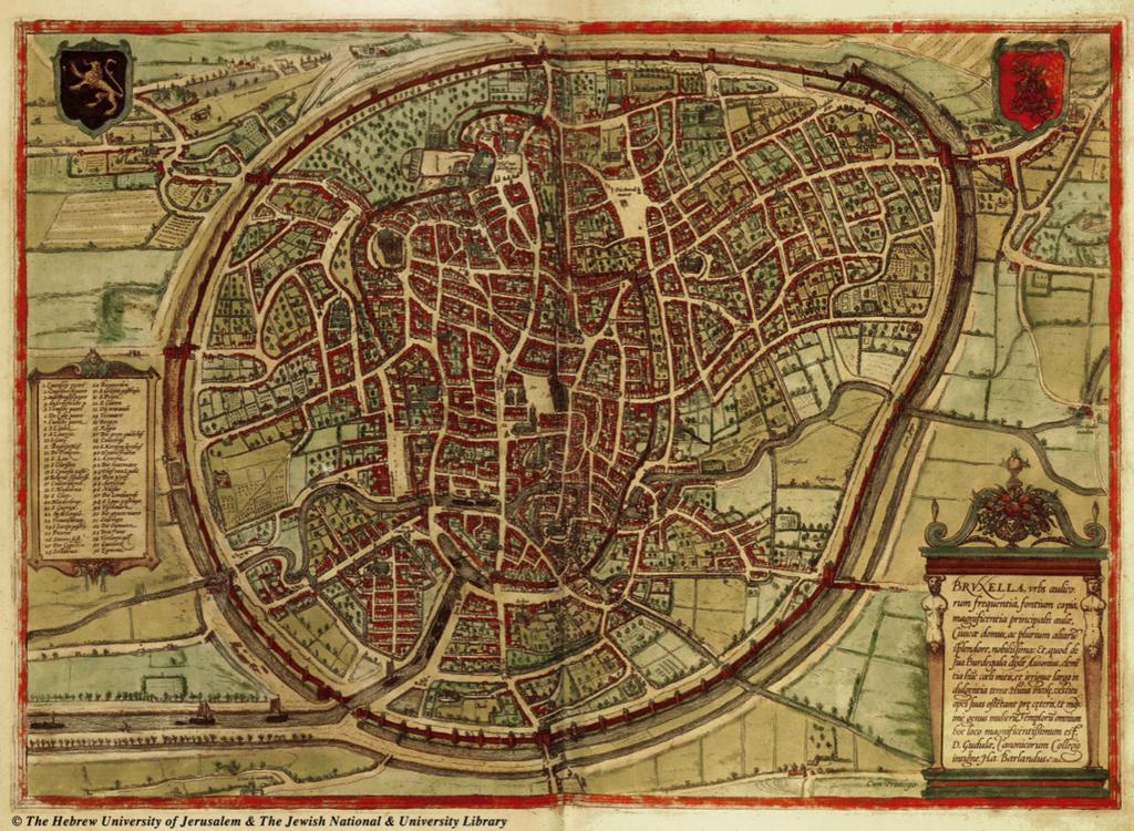 Zadanie izoperymetryczne i stare plany miast Źródło: Braun, Hogenberg, Civitates Orbis Terrarum, 1572