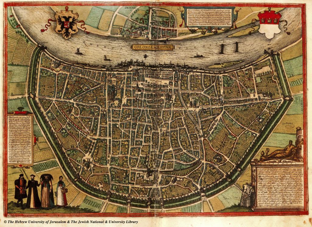 Zadanie izoperymetryczne i stare plany miast Źródło: Braun, Hogenberg, Civitates Orbis Terrarum, 1572