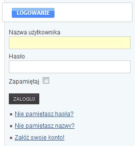 1.2. Logowanie do systemu Osoby posiadające zarejestrowane konto mogą logować się do systemu wprowadzając swój login i hasło w odpowiednich formatkach znajdujących się na stronie głównej projektu.