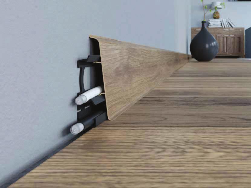 INDO EFFECT FLEXIBLE EASY WALL RENOVATION EN structure embossed on the strip, perfectly imitating the real wood 4 WAY SYSTEM solid, fast, simple assembly and disassembly, for any type of wall.