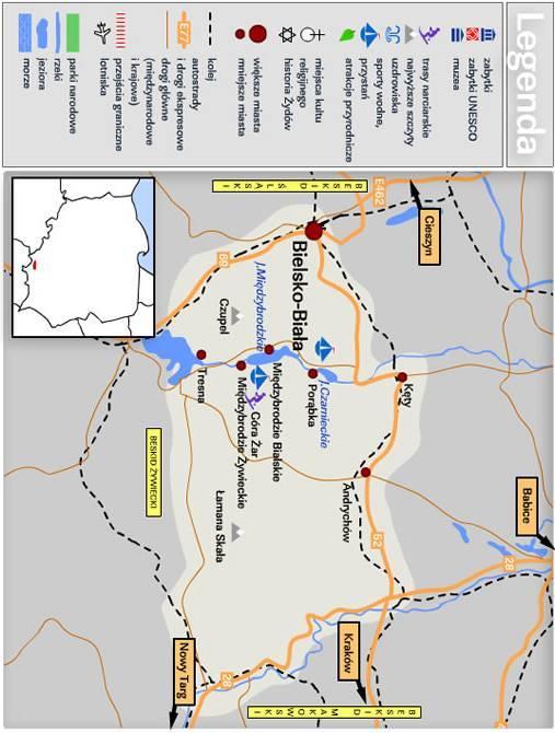 Mapa Beskidu Małego źródło: