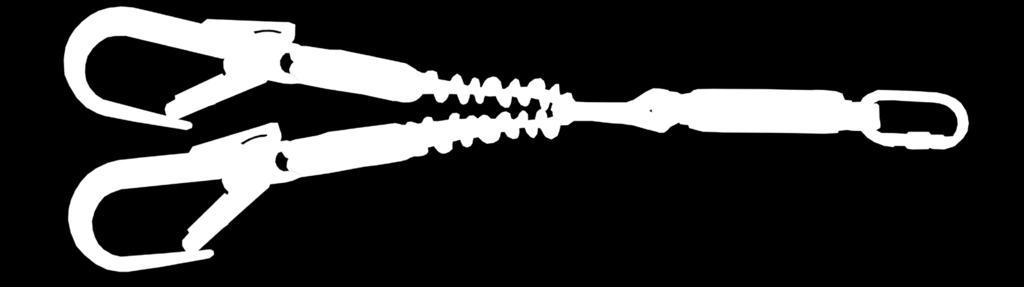 linka bezpieczeństwa - poliester amortyzator - poliamid Maksymalne wydłużenie: 0,7 m Maksymalne wydłużenie: 0,7 m AZ 002 (stal galwanizowana, otwarcie 18 mm) AZ 011 (stal galwanizowana, otwarcie 18