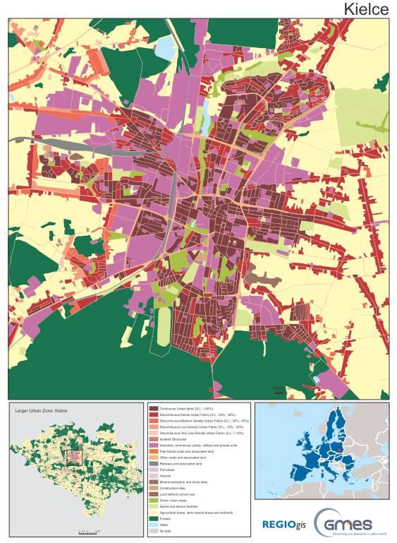 Fig.4. Urban Atlas LULC map for Kielce area (pl012c.pdf ) 2. Electromagnetic radiation (EM) Electromagnetic radiation (EM) is a background of remote sensing.