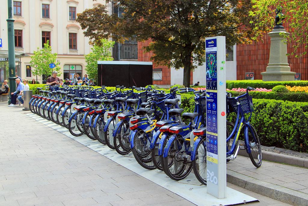 Rower publiczny Wavelo System miejskich wypożyczalni rowerów, zlokalizowanych na terenie całego Krakowa, składający się ze 150 stacji oraz 1500 rowerów.