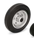 Koła i zestawy kołowe ze standardowymi gumowymi oponami Wheels and castors with standard rubber tyres 80 250 mm - 20 / + 60 C 50 295 kg 80 Shore A 80 200 mm - 20 / + 60 C 50