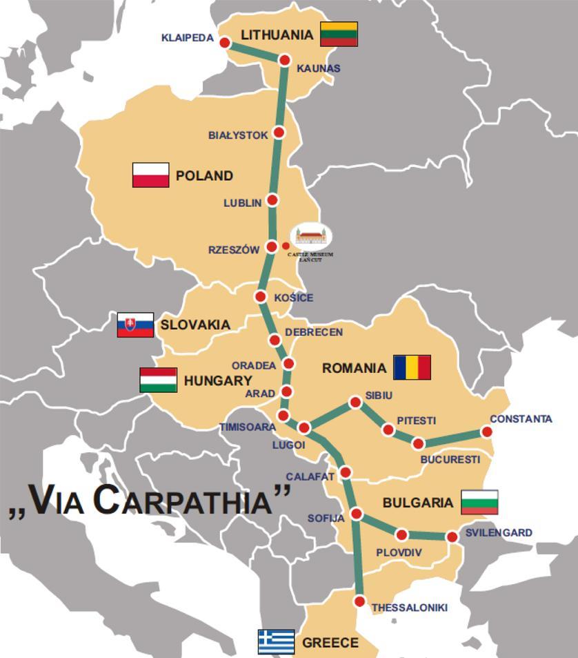 VIA CARPATHIA (Norwegia, Szwecja, Finlandia, Estonia, Łotwa)- Litwa - Polska - Słowacja - Węgry - Rumunia - Bułgaria Grecja (Turcja, Azja, Bliski Wschód) 27.10.2006 r.