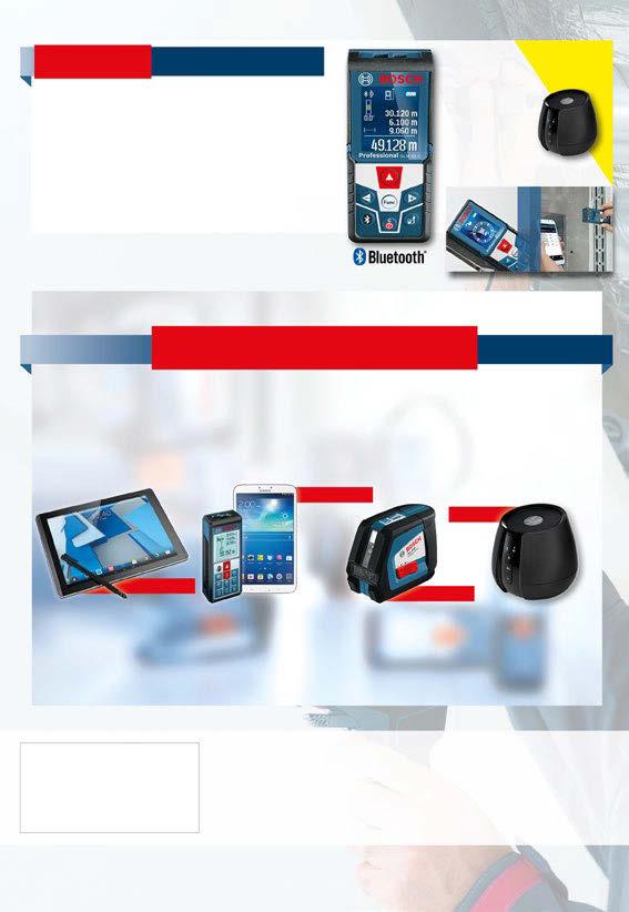 DALMIERZ LASEROWY GLM 50 C Kolorowy wyświetlacz Bluetooth do transferu danych do aplikacji GLM Apps Sensor nachylenia 360 łatwy pomiar kąta Funkcja poziomicy Funkcja stake-out odmierzanie