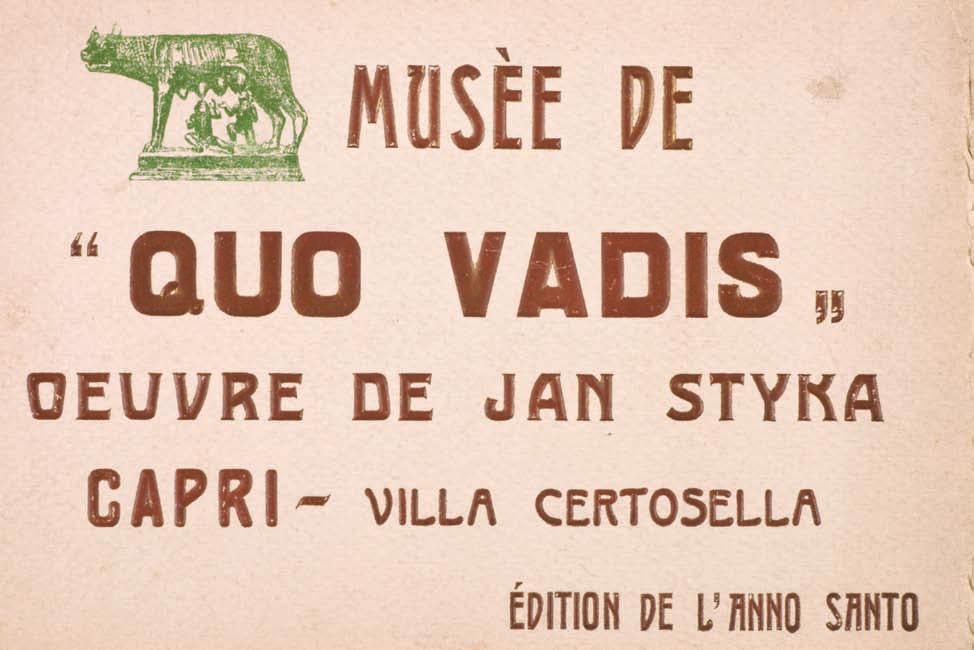 2. Okładka publikacji: Musée de Quo Vadis oeuvres de Jan Styka Capri, Villa Certosella, bdw. (ale ok.