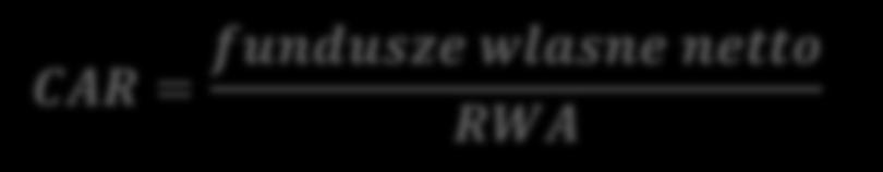 Podstawowe miary ryzyka kredytowego RWA = RW EAD RWA (ang. Risk Weighted Assets) wartość aktywów ważonych ryzykiem, na podstawie której obliczany jest, w ramach metody AIRB, tzw.