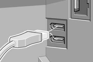 4. Dwa gniazda FireWire służą do bezpośredniego podłączenia do komputerów. Jedno z tych gniazd może być również użyte do podłączenia skanera HP Designjet 4500.