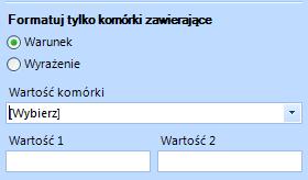 Zaznaczenie służy do alfabetycznego ustawienia nazw kolumn w liście rozwijanej.