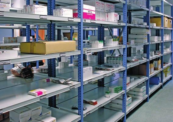 Regały Półkowe do lekkich ładunków M3 3 Podstawowy system składowania ręcznego oraz archiwizowania, przeznaczony do magazynowania ładunków lekkich i średnich.