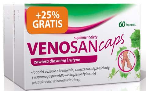 3+1 GRATIS 20% ALTAGEL *125 ML MEDISFARM VENOSAN CAPS *60 KAPS. + VENOSAN CAPS *15 KAPS. SUPLEMENT DIETY POLPHARMA NOWOŚĆ!