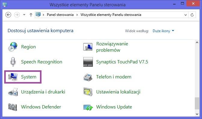 1. Sprawdzenie wersji systemu Windows Jeśli znasz wersję swojego systemu Windows możesz przejść do punktu kolejnego. W przeciwnym wypadku uruchom panel sterowania systemu Windows.