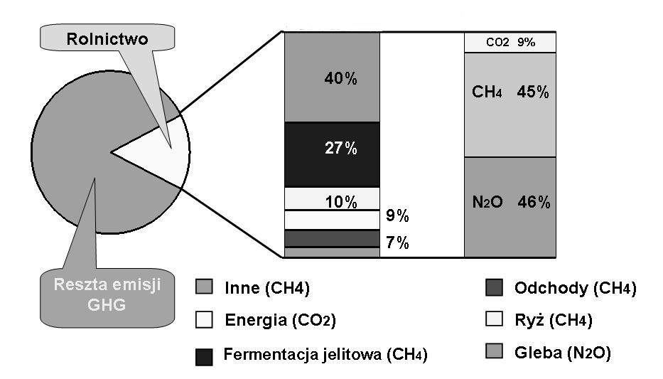 Rolnictwo Agriculture Andrzej Roszkowski a b CO 2 9% 40% CH 4 45% 10-15% 10 15% 40% 27% 10% 9% 7% N 2 O 46% Reszta emisji GHG The rest of GHG emission Inne CH4+N2O Inne CH4+N2O Energia CO2 Inne Other