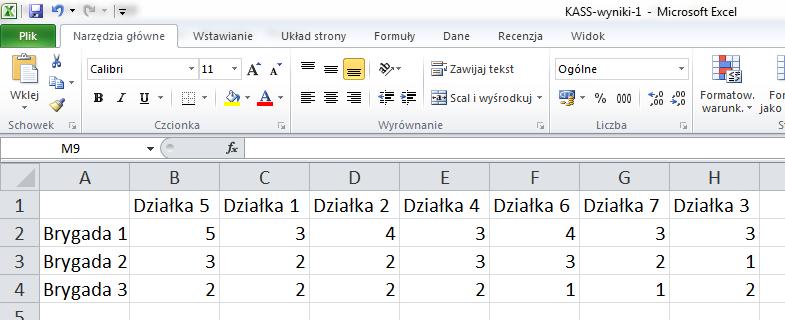 1 otworzone w Excelu [opracowanie własne] Możliwość eksportowania wyników działania programu do arkusza kalkulacyjnego ma bardzo duże znaczenie ponieważ daje możliwość dalszej pracy nad danym, można