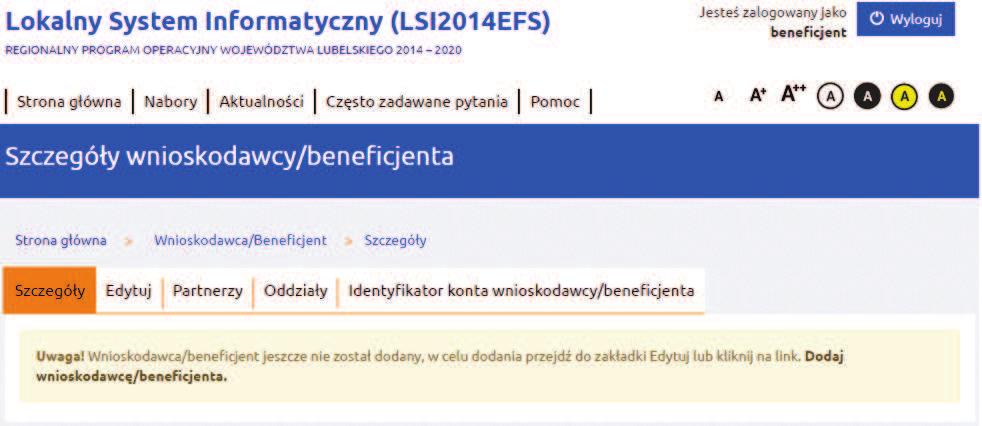 W następnym kroku należy uzupełnić wymagane pola