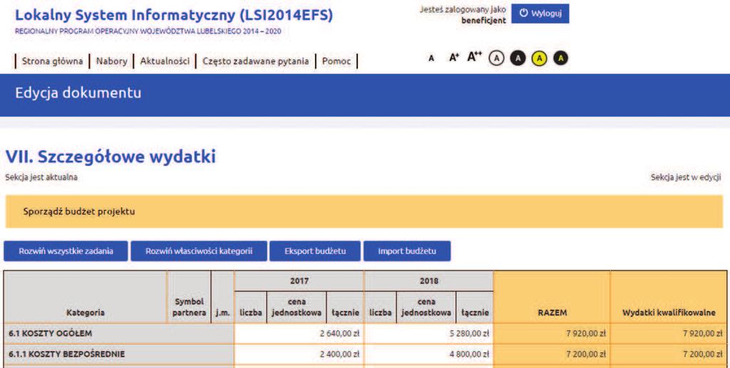 formularzem wniosku nie powoduje zapisu danych formularza na serwerze w takim przypadku, aby uniknąć utraty danych, należy najpierw kliknąć przycisk Zapisz lub Zatwierdź, a następnie przejść do innej