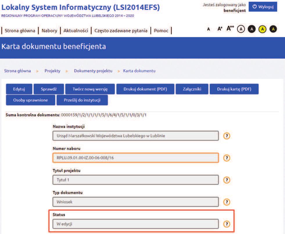 Informacja o zmianach statusów wersji jest każdorazowo wysyłana na adres e- mail podany podczas rejestracji konta.