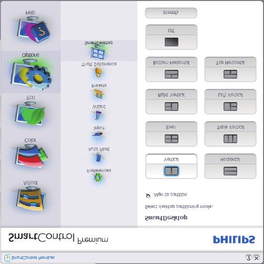 3. Optymalizacja obrazu Menu paska zadań zawiera pięć elementów: Help (Pomoc) - Dostęp do pliku podręcznika użytkownika: Otwiera plik podręcznika użytkownika w oknie domyślnej przeglądarki.