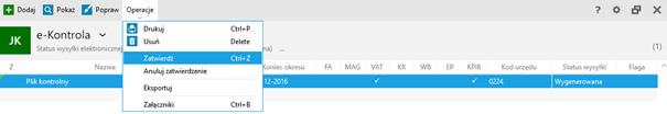 5 Możliwe jest zarówno wygenerowanie wielu plików danego typu, jak też dotyczących tego samego okresu w zależności od potrzeb organu kontrolującego.