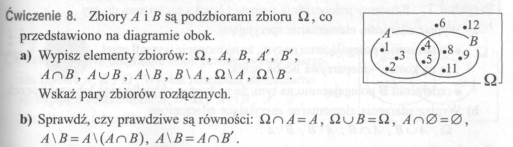 Podaj dwa inne przykłady zdarzeń niemożliwych tego doświadczenia.