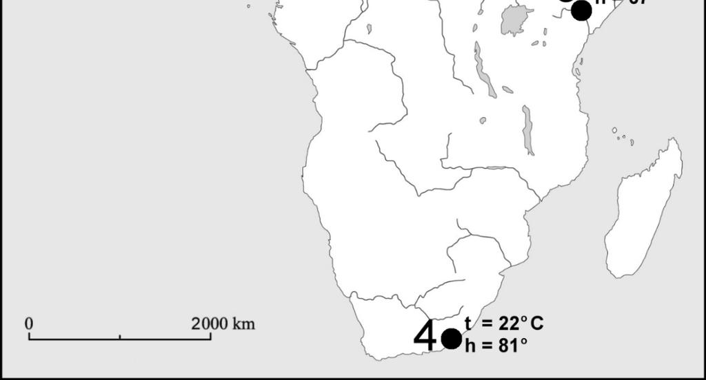 Na podstawie: http://d-maps.com/carte.php?num_car=732&lang=en [dostęp: 19.11.2014]. Oceń prawdziwość poniższych informacji. Wpisz znak X w odpowiednie komórki tabeli. Lp. Informacja Prawda Fałsz 1.