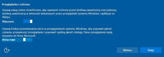 12. Wyłącz wszystkie inne wymienione opcje. 13. Kliknij przycisk Dalej, aby kontynuować konfigurację. 15 11 16 12 13 17 18 14.