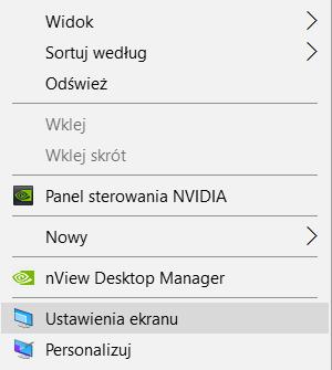 KONFIGURACJA USTAWIEŃ EKRANU 31. Kliknij prawym przyciskiem myszy na ekranie głównego pulpitu i wybierz Ustawienia ekranu. 38. Kliknij w link Zaawansowane ustawienia ekranu. 34 32 33 35 31 36 32.