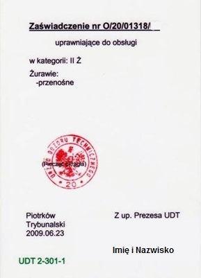 obsługi maszyny