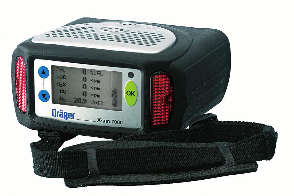 Dräger X-am 7000 Detektor wielogazowy Dräger X-am 7000 to właściwe rozwiązanie do jednoczesnej i nieprzerwanej detekcji do pięciu gazów.
