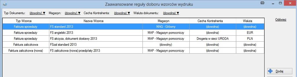 W tej części definiujemy wszystkie opcje dotyczące wysyłki obrazów faktur. UWAGA!!! Do wysyłki faktur jest potrzebna licencja Sfery dla Subiekta GT!