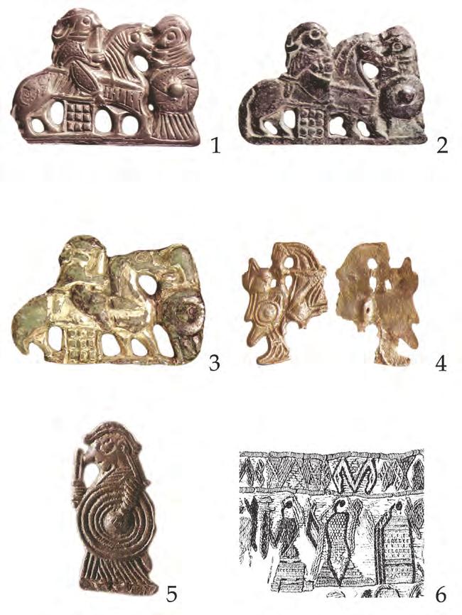 Warrior-women in Viking Age Scandinavia? A preliminary archaeological study 303 Fig. 5. 1 2: So-called Valkyrie-brooches from Tissø, Denmark.