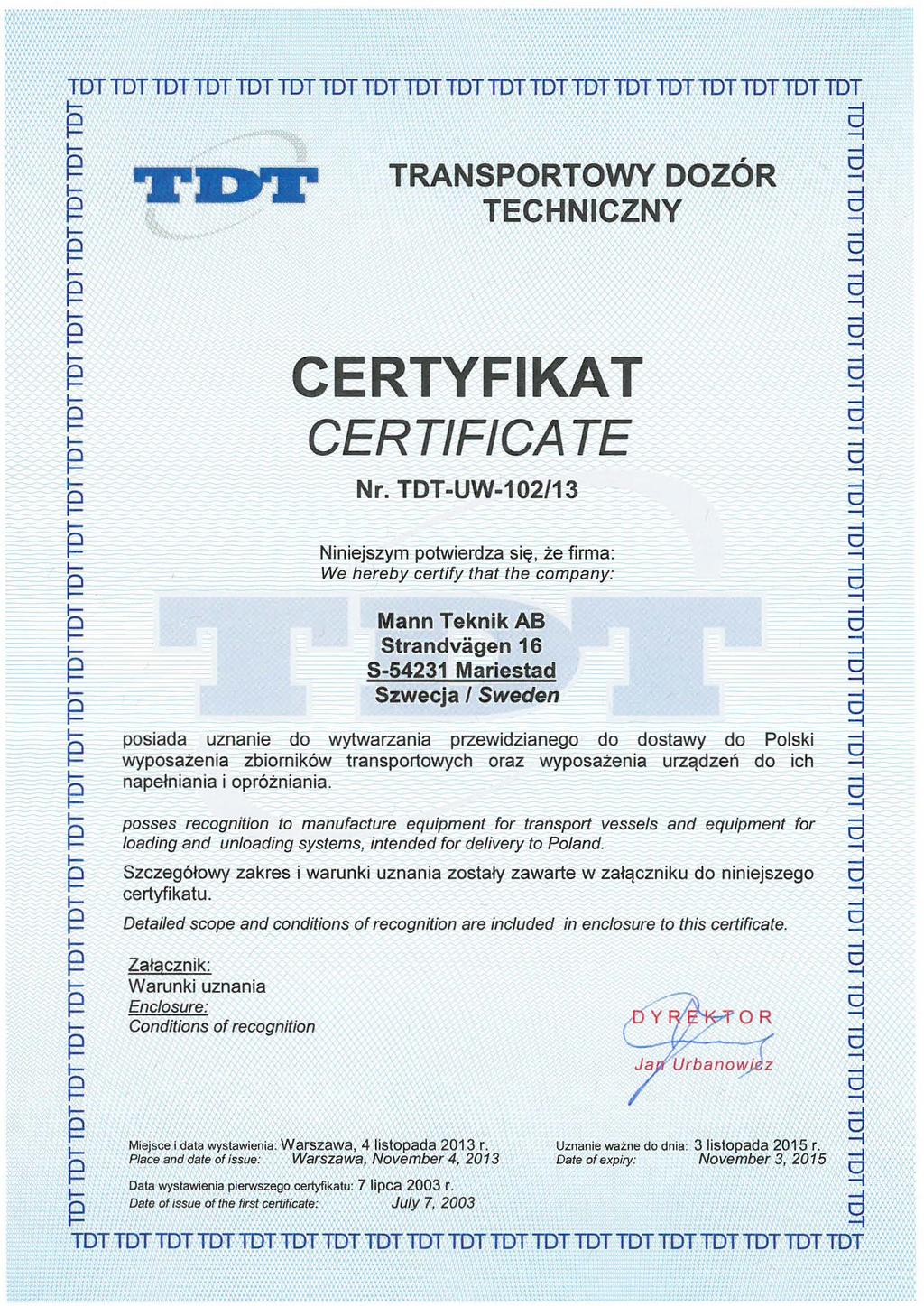 - ''"' ' TDTTDTTDTTDTTDTTDTTDTTDTTDTTDTTDTTDTTDTTDTTDTTDTTDTTDTTDT b r-- CERTYFIKAT CERTIFICA TE Nr.
