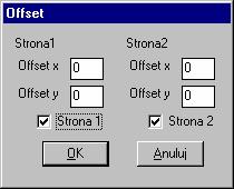158 Rozdział 2 Rys. 2-5 Ustawienia przesunięcia Offset.